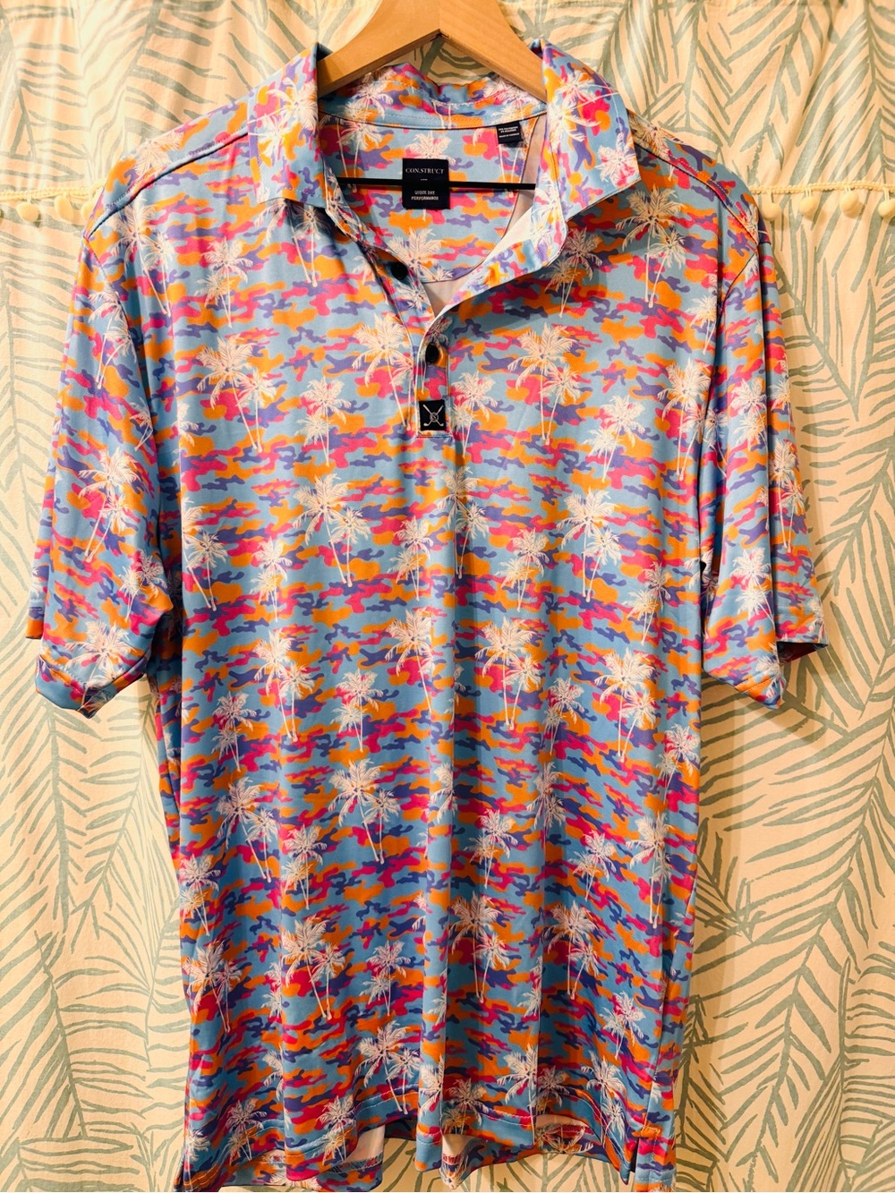 Bright and Bold camo and Palm Tree Wrinkle-Free Golf Shirt ⭐️3 for $20⭐️